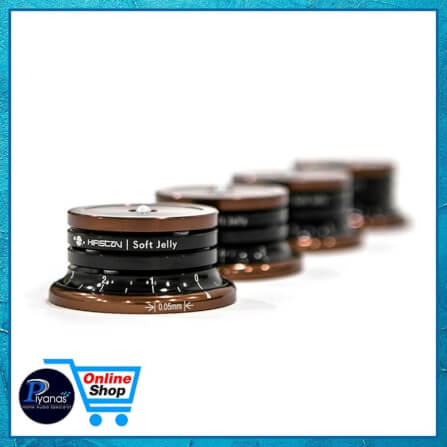ฐานรองเครื่องเสียง HIFISTAY : SOFT JELLY (50 MM) (BLACK/BROWN) SET OF 4_1
